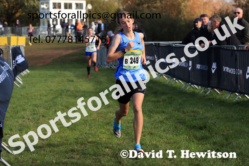 Junior Womens 2025 National Cross Country Relays, Berry Hill Park, Mansfield. Photo: David T. Hewitson/Sports for All Pics